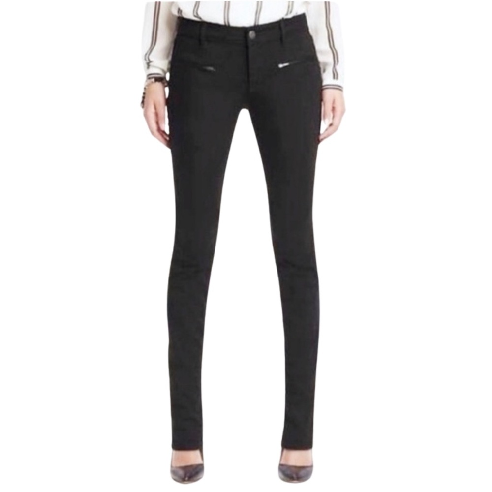 Ann Taylor LOFT Skinny Jeans, Front Silver Zipper Pockets, Side Ankle Zi…